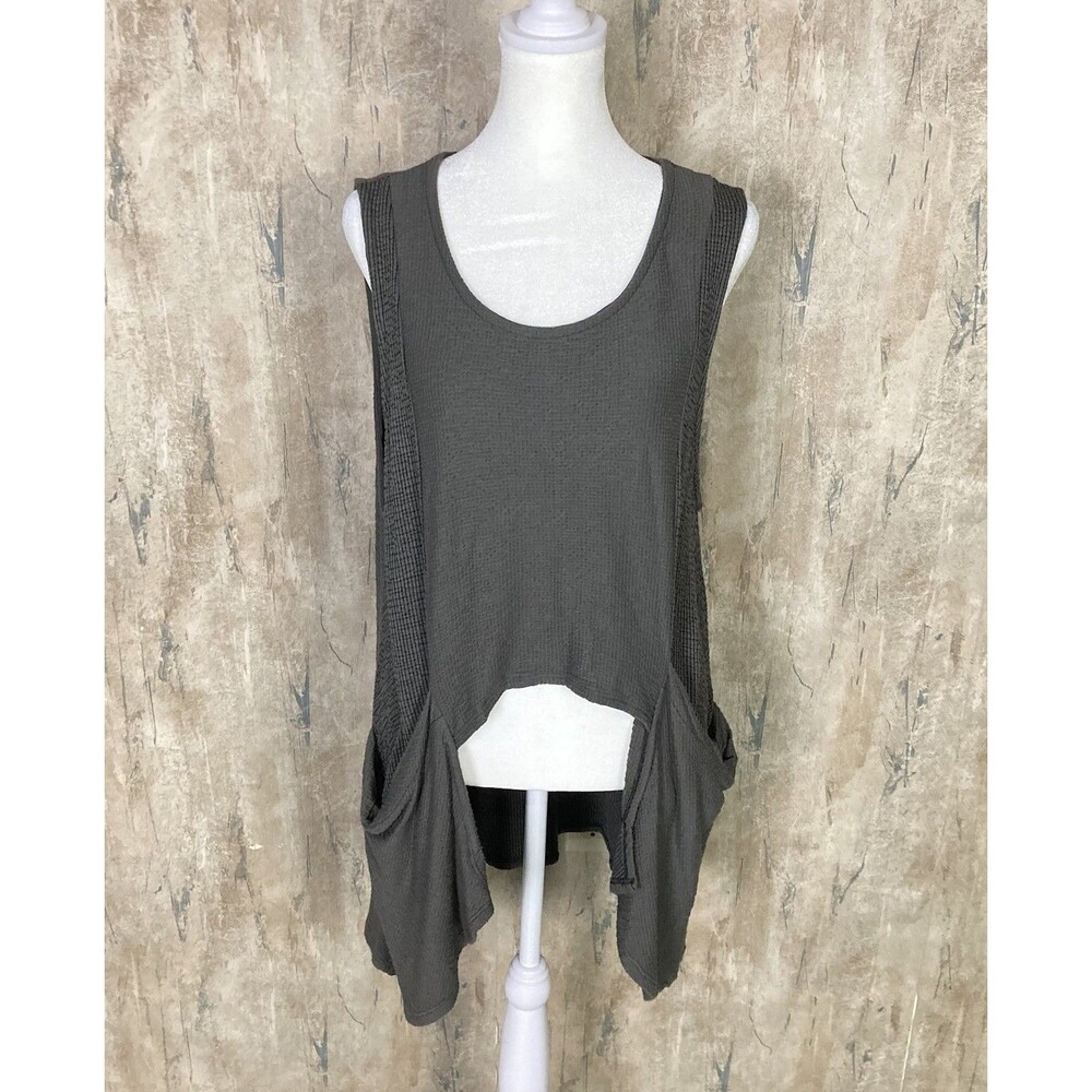 Et Lois Sz Small Tank Top Guaze Relaxed Oversized Fit Lagenlook Boho Beach EUC